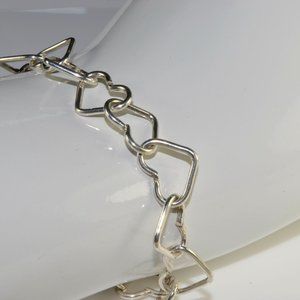 Sterling Silver Hearts Bracelet